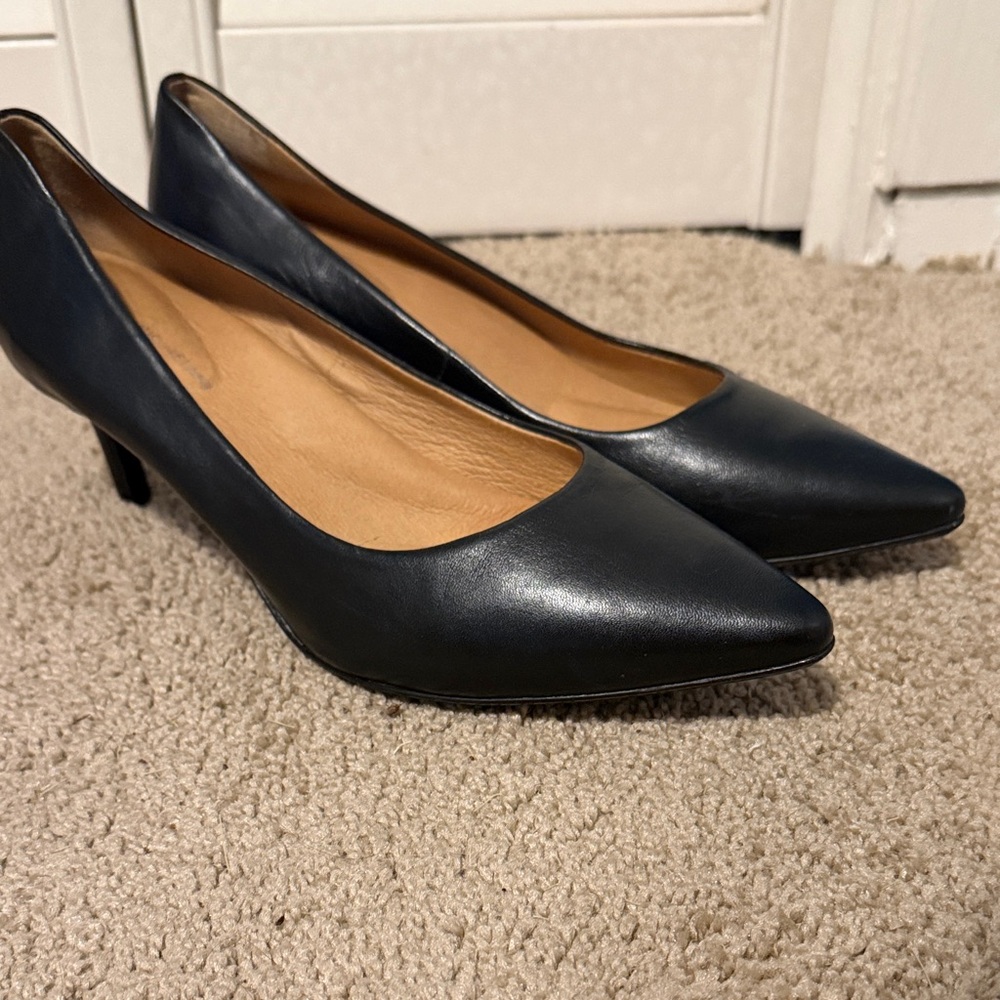 ANTONIO MELANI Black Leather Heels